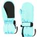 Highcamp Kids Waterproof Winter Snow Ski Mitten Gloves with Zipper - Aqua, M (6-8 Y) - Buy Online on GoSupps.com