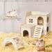 6-Piece Wooden Hamster Toy Set | Safe & Fun Hiding Houses for Hamsters Chinchillas Guinea Pigs & Rabbits - Buy Online on GoSupps.com