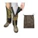 Ankaier Leg Gaiters (Pair)-Waterproof and Breathable Composite Double Layer Material for Hiking, Snow, Riding, and Outdoor Activities with Adjustable TPU Instep Belt and Metal Shoelace Hook Olive / Black Color Medium Size 17''(W) x 17''(H)