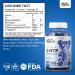 Organic Blueberry Flavored 5-HTP Gummies - Stress Relief & Mood Support Supplement with Melatonin and Serotonin Booster - 200mg 60 Chews - Buy Online on GoSupps.com
