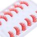 GVEFETIEE B - Red Colored Half Lashes 6 Pairs | Natural Look Fluffy Wispy False Eyelashes - Buy Online on GoSupps.com