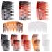 VEGCOO Hair Combs Slides 15 Pcs Slides Combs Black Plastic French Side Combs Strong Hold Twist Comb Hair Clips Brown Comb for Women Girls Thick and Fine Hair (A15)