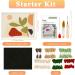 Pllieay Punch Needle Rug Kit - Square Carpet with Wood Frame, Plants Pattern, Yarns & Tools for Adult Beginners - Buy Online on GoSupps.com