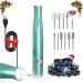 Zoccee nail cutter with filling light 11 in 1 electrical nail miller for gel nails with cable 22000 rpm manicure set remove kallus for acrylic gel no battery grass (green)