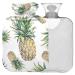 Naanle tropical pineapple heat bottle with reference transparent hot water bottle 2l large hot hot water bottle for bed hand feet warmer pain relief heat and cold therapy