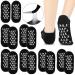 Velmitten 8 Pairs Extra Large Men's Moisturizing Gel Socks Reusable Black Gel Spa Socks for Men's Feet Care Softening Dry Cracked Rough Skin US Men 10-15
