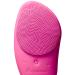 skin - Sonic Facial Cleansing and Facial Drainage Brush Cleansing and Massaging 4 speeds Rechargeable via USB Waterproof (Hot Pink)
