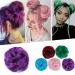 Silk-Co hair part with rubber band dutt with hair wavy soft dutt hair part with rubber band 35 g lured hair thickening hair extensions messy bun updos purple lila curled 35 g purple