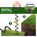 Dog Ground Anchor Heavy Duty dog Lead Stake Screw In dog ground stake for Large Dogs Dog anchor for camping Yard Beach - Buy Online on GoSupps.com