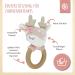 Bieco Reh Ella Greifling | Eco-Friendly Baby Wood Rattle & Gripping Rings | Cuddly Baby Deer Toy for Newborns | Perfect Baby Shower Gift - Buy Online on GoSupps.com