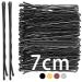 Mbsomnus 7cm Hair Grips 50pcs - Black Hair Pins Bobby Pins Set for Women & Girls Waved Kirby Grips - Perfect for Updos & Styling Ideal for All Types of Hair 50 count (Pack of 1) Black