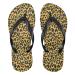 Mnsruu flip-flops with leopard pattern brown for home hotel spa bedroom travel L for men and women medium multi-colored