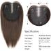 Women's 10 Inch Human Hair Clip-in Topper - Medium Brown (4#) Swiss Base Wiglet for Thinning Hair - Buy Online on GoSupps.com