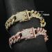 Rosegold Dog Chain Diamond Cuban Collars Walking Rosegold Metal Chain Collar with Design Secure Buckle Pet Cuban Crystal Jewelry Collar Necklace Accessories for Dogs Cats(Rosegold 10inch) 10inch Rosegold - Buy Online on GoSupps.com