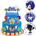 ALPXEL Blue Hedgehog Happy Birthday Cake Topper Cake Decorations Cartoon Themed Inspired Cake Decor Go Theme Party Cake Decor Glitter Kids Boys Girls Birthday Party Supplies (SS2) - Buy Online on GoSupps.com