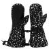 JAN & JUL Waterproof Stay-on Winter Snow and Ski Mittens Fleece-Lined for Baby Toddler Girls and Boys With Thumb: Black Star M: 4-6Y (with thumb)