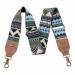 Purse Strap, 2" Cowhide Head Wide Shoulder Strap Adjustable Replacement,Retro Jacquard Embroidery Multi-Pattern Crossbody Bag Straps for Handbag,Crossbody Bags,Shoulder Bags(Retro Ethnic Green)