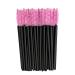 Profico 50 pieces of eyelash brushes disposable eyelashes brush eyelash brush set mascara brush mascara application eyelash brush for eyelash extensions black - pink