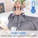 Ailemei Direct Cooling Blanket - Twin Size Lightweight Breathable Summer Blanket in Washed Gray - Stay Cool All Night for Hot Sleepers - 60x90 - Buy Online on GoSupps.com