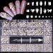 DIY Nail Art Rhinestones 13 Styles Shiny Glass Jewels Diamonds for Nail Decoration Make-up Phone Decor Nail DIY Glass Decoration with Rhinestone Picker