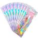 Resealable Foil Pouch Bag 100 PCS  Great for Party Favor Food Storage (Holographic Color, 2.7 x 8.6 Inch) 2.4x9 Inch