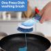 MASTERTOP Dish Scrubber Brush Set Soap Dispensing Dish Brush with 4 Multi-functional Heads & Handle Washing Up Brushes Sponge for Pot Pan Dish Sink Kitchen Cleaning - Blue - Buy Online on GoSupps.com