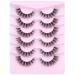 ALPHONSE Natural Wispy Cat Eye Lashes - Fluffy Faux Mink Strip 3D Fake Eyelashes - 16mm Clear Band for a Natural Look - International Shipping Available - Buy Online on GoSupps.com