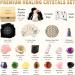Qallicon Premium Healing Crystals Set for Chakra Healing  Spiritual Guidance  Divination Include Chakra Crystals and Stones  Oracle Cards  Altar Cloth  Crystal Grid and User Guide - Wooden Gift Box 28 Piece Set - Buy Online on GoSupps.com