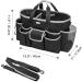 LoDird Cleaning Caddy Bag with 3 Compartments and Pockets - Black/Grey, Organizer for Supplies - Handle & Shoulder Strap, Multifunctional - Buy Online on GoSupps.com