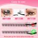 Poiuyoiu Cluster Lashes D Curl 8-16mm Mixed Length Individual Eyelashes - Wispy Natural Look - Reusable & Easy-to-Use - Beginners Friendly (W54) - Buy Online on GoSupps.com