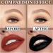 Black Matte Liquid Lipstick & Lip Liner Set - Long Lasting Waterproof High Pigmented Makeup for Perfect Lips - Buy Online on GoSupps.com