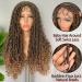 SOKU 28 Lace Front Faux Locs Braided Wig - Ombre Brown Mixed Bohemian Curly Hair - Hand-Braided Lightweight Synthetic Crochet Braids with Baby Hair - Perfect Gift for Women - Halloween Ready (1-MT4/27) - Buy Online on GoSupps.com