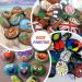 Ponwec 40PCS Smooth Unpolished Craft Rocks for Painting - Assorted Sizes and Shapes for Kids Painting Arts and School Projects - Gray - Buy Online on GoSupps.com