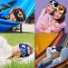 Kids Sleep Mask 4 Pack - Cute Animal Cat & Dog Plush Eye Masks | Soft Adjustable Blindfolds for Travel Naps & Shift Work - Buy Online on GoSupps.com