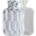 Samply 2L Hot Water Bottle with Furry Navy Blue Cover - Warmth & Comfort for All Seasons - Buy Online on GoSupps.com