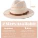 Lisianthus Vintage Wide Brim Fedora Hat Creamy Large - Unisex Belt Buckle Design - Buy Online on GoSupps.com