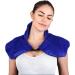 Microwavable Heating Pad for Neck and Shoulders - 5 Lb. Heavy Duty Weight - Deep Heat Therapy - Neck and Shoulder Relief - Stress and Anxiety Relief - Scented Blue - Buy Online on GoSupps.com