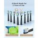 Electric Toothbrush with 5 Modes, 8 Heads, 40,000 VPM, IPX7 Waterproof, Timer - Rechargeable Sonic Toothbrush for Adults and Teens - Fast Charge, Long Battery Life, Portable - Black - Buy Online on GoSupps.com