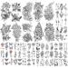 70 Sheets Temporary Tattoo Sunflower  Rose  Bird Half Arm Tattoos for Men  Realistic Temporary Tattoos Flower Butterfly Ghost  Feather  Angel Lion Small Fake Tattoo Stickers for Women or Kids