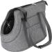 Hands-Free Dog & Cat Pocket Transport Box with Adjustable Shoulder Strap - Gray - 30x50x32 cm | Ideal for International Travel - Buy Online on GoSupps.com