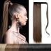 Ponytail clip in ponytail Extension hair extension braid hair piece wavy wavy like real hair medium brown & light brown mixed smooth-22 "(58cm) -110g 22inch (56cm) -110g medium brown & light brown mixed M4/30#