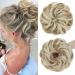 S-Noilite hair pieces for women hair scrunchies thick messy bun hair bun updo Chignons ponytail extenions - Dark Blonde to Bleach Blonde 27T613