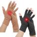 Yolev 2 Pairs Arthritis Compression Gloves Compression Rheumatoid Gloves Fingerless Pain Relief Arthritis Glove Carpal Tunnel Pain Relief Glove Wrist Support Carpal Tunnel Glove