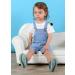 KIDSCOOL SPACE Baby Girl Boy Jean Overalls | Toddler Summer Denim Shortall 3-4 Years Blue-2037 - Buy Online on GoSupps.com