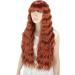 YEESHEDO Auburn Long Hair Wig for Women - Natural Curly Wavy Synthetic Fringe Red Wig - 28 Inches for Party, Cosplay or Daily Wear - Buy Online on GoSupps.com