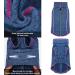 Cyeollo Reflective Zip-Up Dog Jacket Coat Fleece Sweater for Small Dogs in Blue - M Chest Size (16) - Buy Online on GoSupps.com