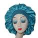XL Satin Silk Sleep Bonnet for Women - Aqua Blue Night Cap for Curly Hair, Braids, & Wigs - Buy Online on GoSupps.com