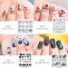 Alexnailart 10 Pieces Nail Stamping Plates Set with Multi-Patterns for Nail Design - Manicure Stencils Tool with Storage Bag (Set5) - Buy Online on GoSupps.com