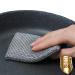 ERGONOW Cast Iron Chain Scrubber with Fine Ring - 316 Stainless Steel Scouring Pad Pan Cleaner (Standard)