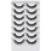 JIMIRE Cat-Eye Faux Mink Eyelashes - 7 Pairs Pack | D Curl Wispy Thin Russian Strip 15MM 3D Eyelash for Natural Look - Buy Online on GoSupps.com